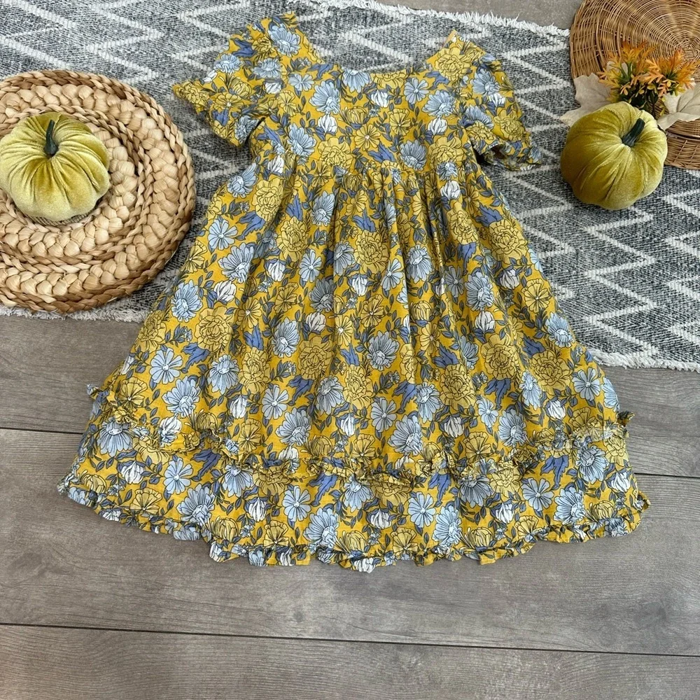 Joie 3T Toddler Girl Floral Rustic Elegant Boho Dress Cottage Core Prairie